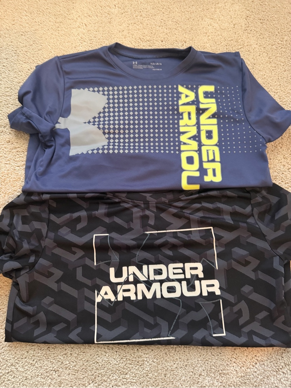 Under Armour Boys' Navy & Neon Yellow Graphic Tech Tees Set